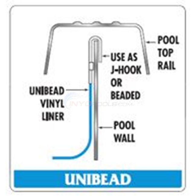 GLI 05-0018RD-LUC-UB-52 52" UniBead White Base Lucia Print Liner for 18' RD Pool